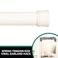 thumbnail image 1 of Kenney® Twist & Fit™ No Tools, Rust-Resistant Coated Steel, Spring Tension, Shower Curtain Rod, 42-72", Alabaster, 1 of 11
