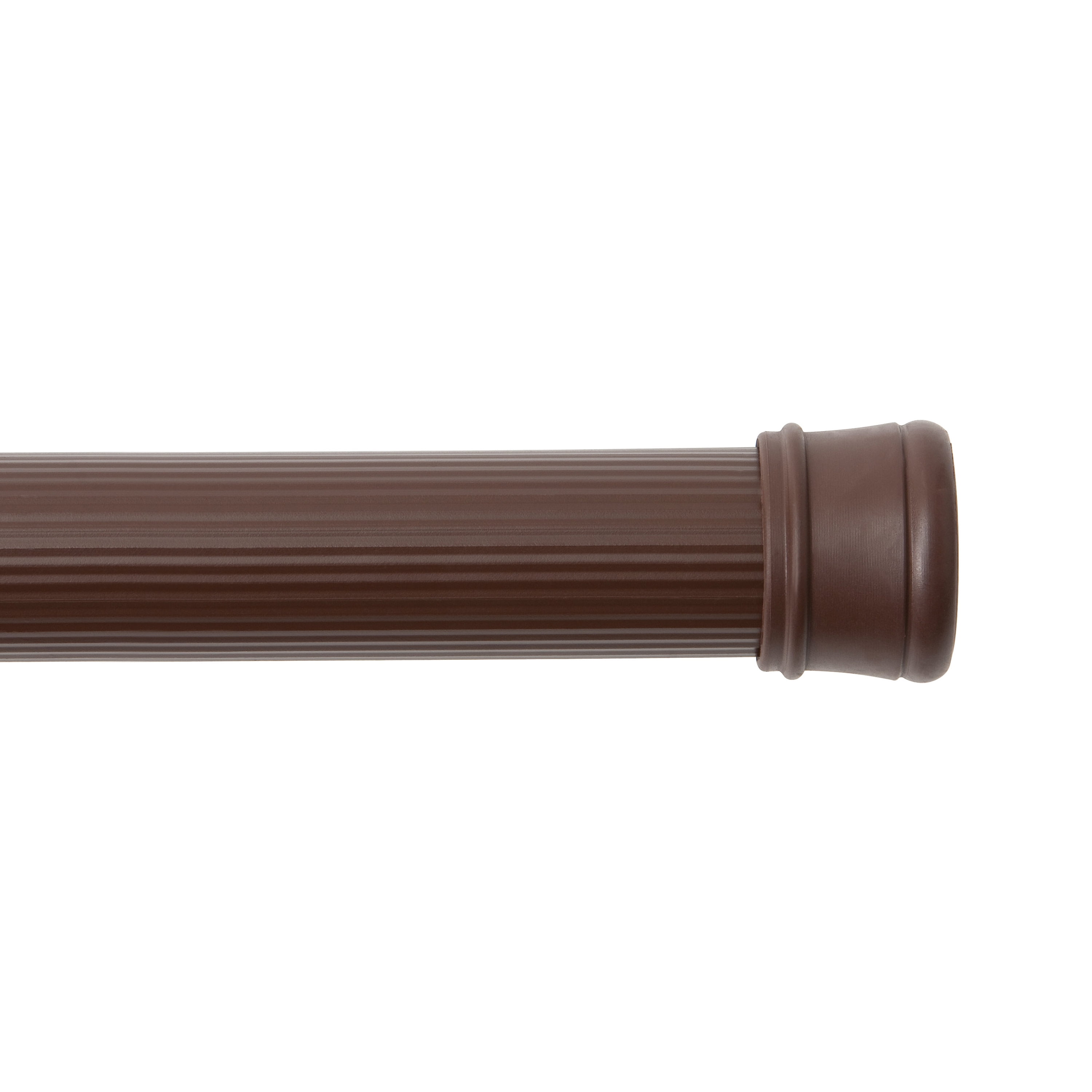 Kenney® Twist & Fit™ No Tools, Rust-Resistant Coated Steel, Spring Tension, Shower Curtain Rod, 42-72", Chocolate