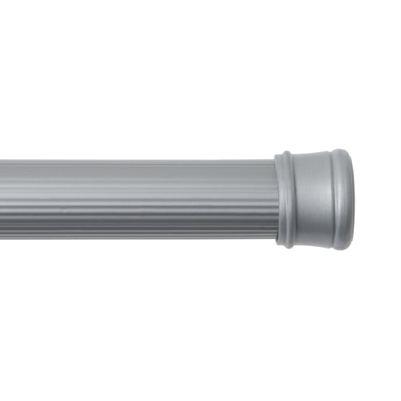 Kenney® Twist & Fit™ No Tools Rust-Resistant Coated Steel Straight Spring Tension Shower Curtain Rod, 42-72", Silver