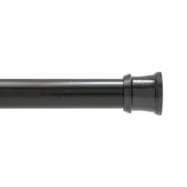 Kenney Twist & Fit™ No Tools Tension Shower Curtain Rod, 42-72", Black