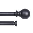 thumbnail image 1 of Kenney Wakefield Standard Steel Decorative Window Double Curtain Rod, 36-66" Adjustable Length, 5/8" Dia., Black, 1 of 5
