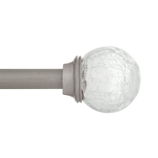 Kenney Walden 48-86" Steel Adjustable Curtain Rod, 5/8" Dia., Pewter