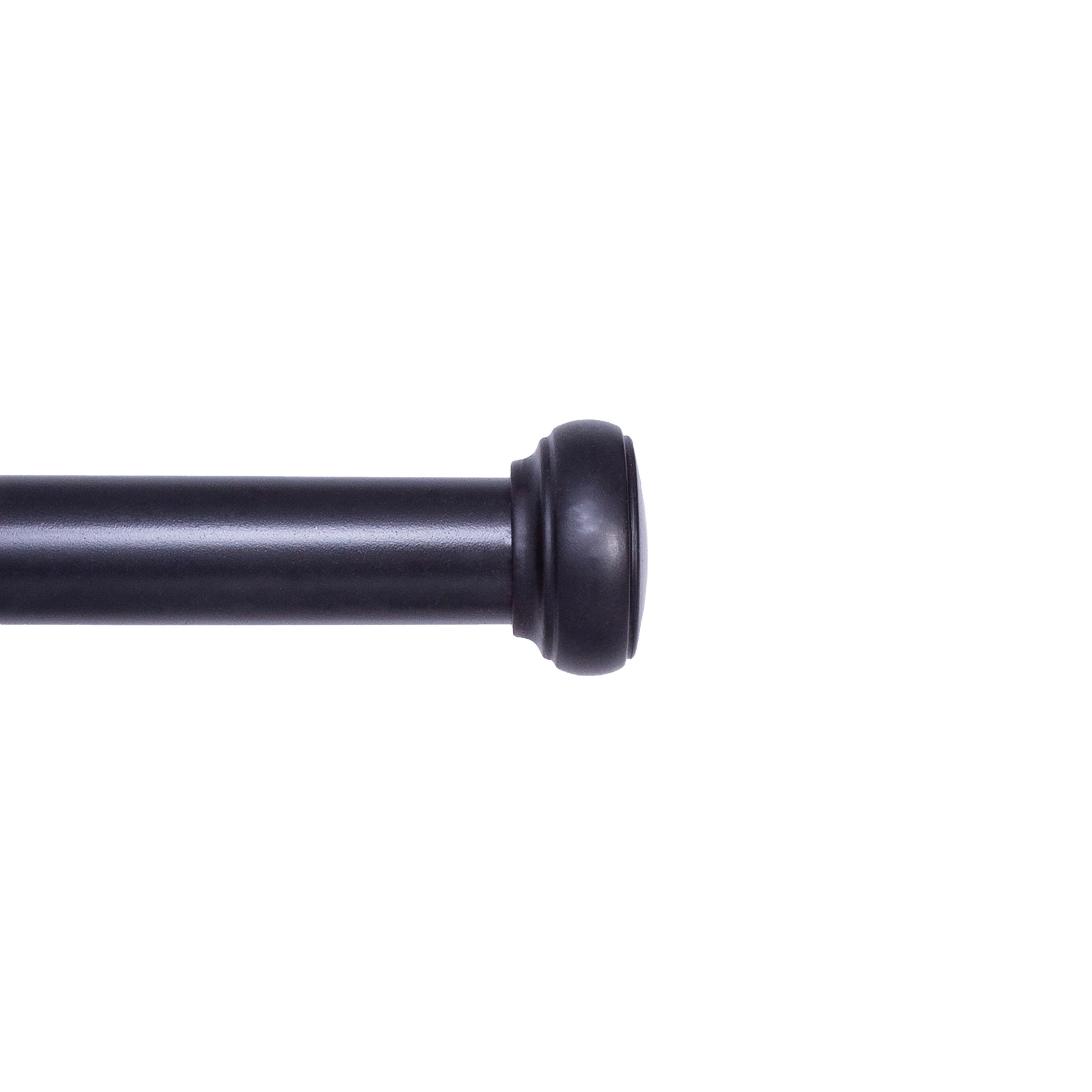 Kenney® Weaver 1" Premium Decorative Window Curtain Rod, 28-48", Black