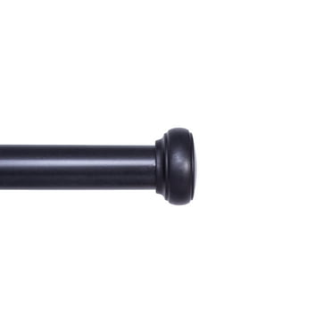 Kenney® Weaver 1" Premium Decorative Window Curtain Rod, 28-48", Blackc