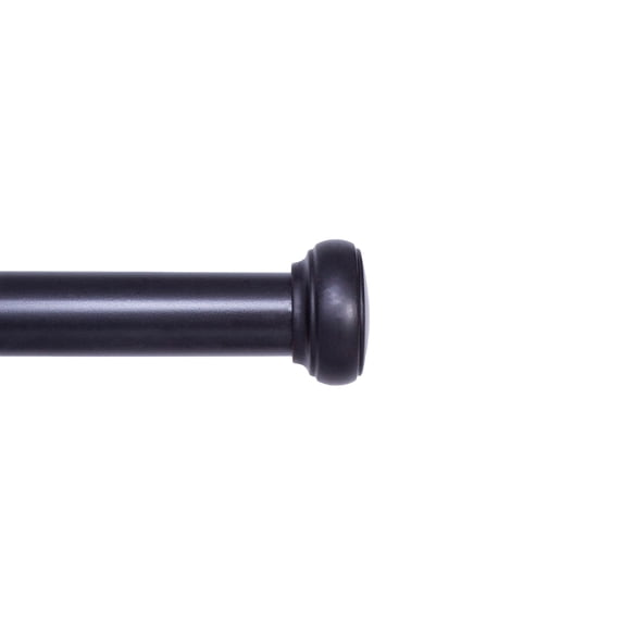 Kenney® Weaver 1" Premium Decorative Window Curtain Rod, 28-48", Black