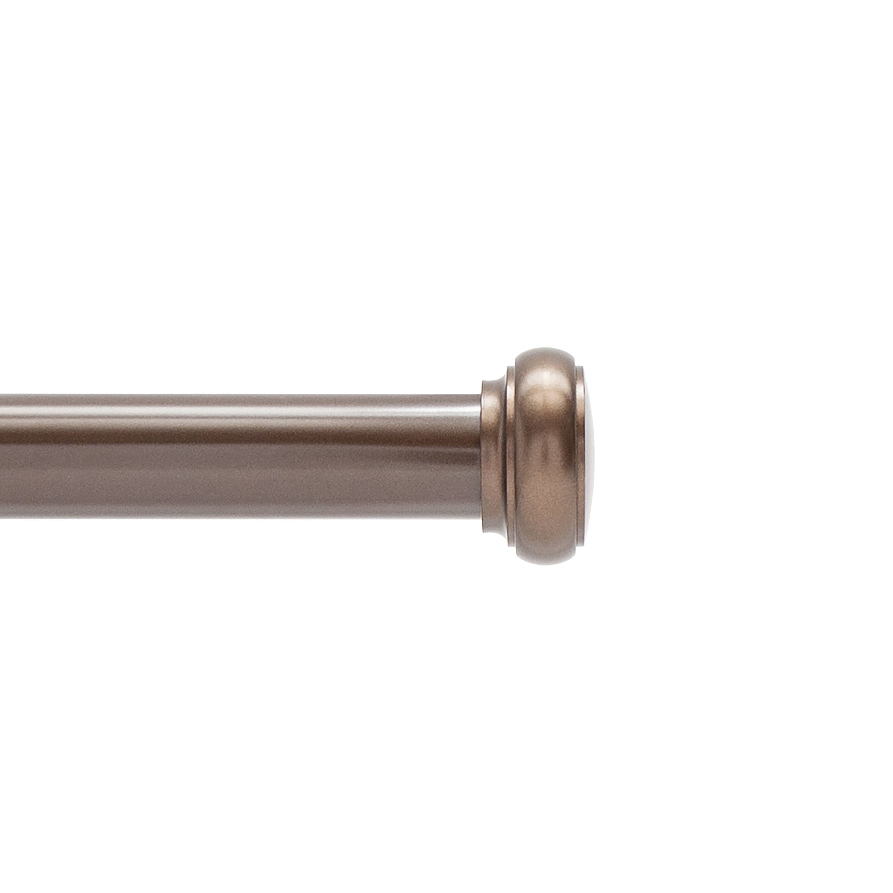 Kenney® Weaver 1" Premium Decorative Window Curtain Rod, 28"-48", Chocolate