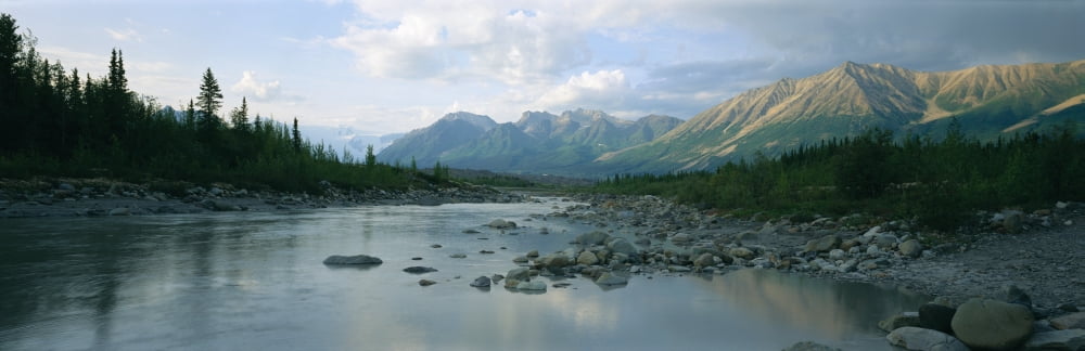 Kennicott River Wrangell St Elias National Park AK Canvas Art - Panoramic Images (27 x 9)