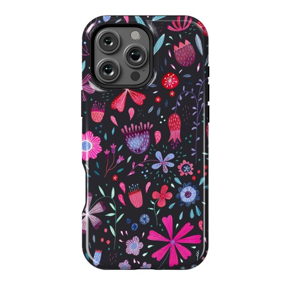 Kennington Flowers Dark Moody Floral Art Phone Case for iPhone 11 12 13 14 15 16 17 Pro Max