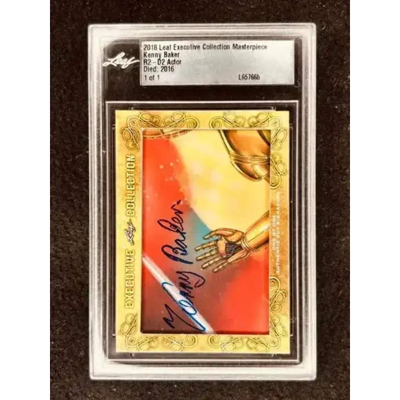 Kenny Baker 2018 Leaf Masterpiece Cut Signature certified autograph card 1/1 PSA/DNA Star Wars R2-D2