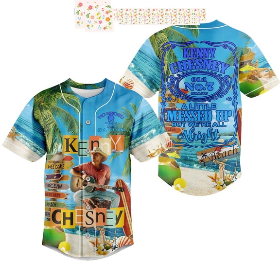 Kenny Chesney Beach Hawaii Fan Personalized Baseball Jersey