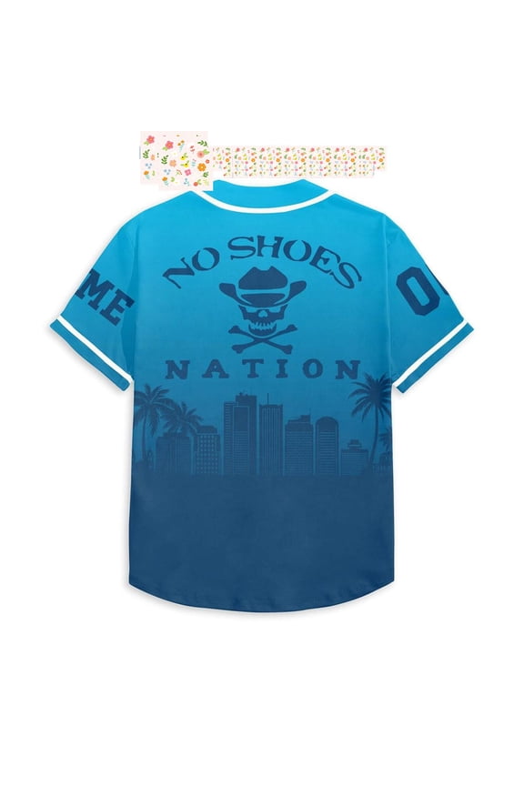 Kenny Chesney No Shoes Nation Cowboy Personalized Baseball Jersey