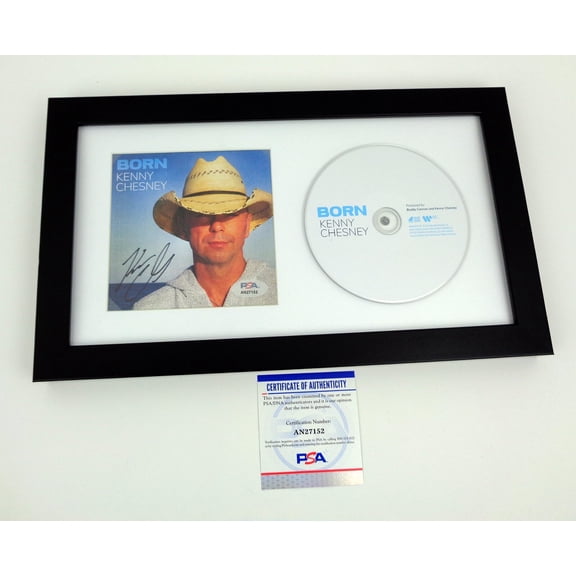 Kenny Chesney Signed Autograph Born CD Framed PSA/DNA COA A