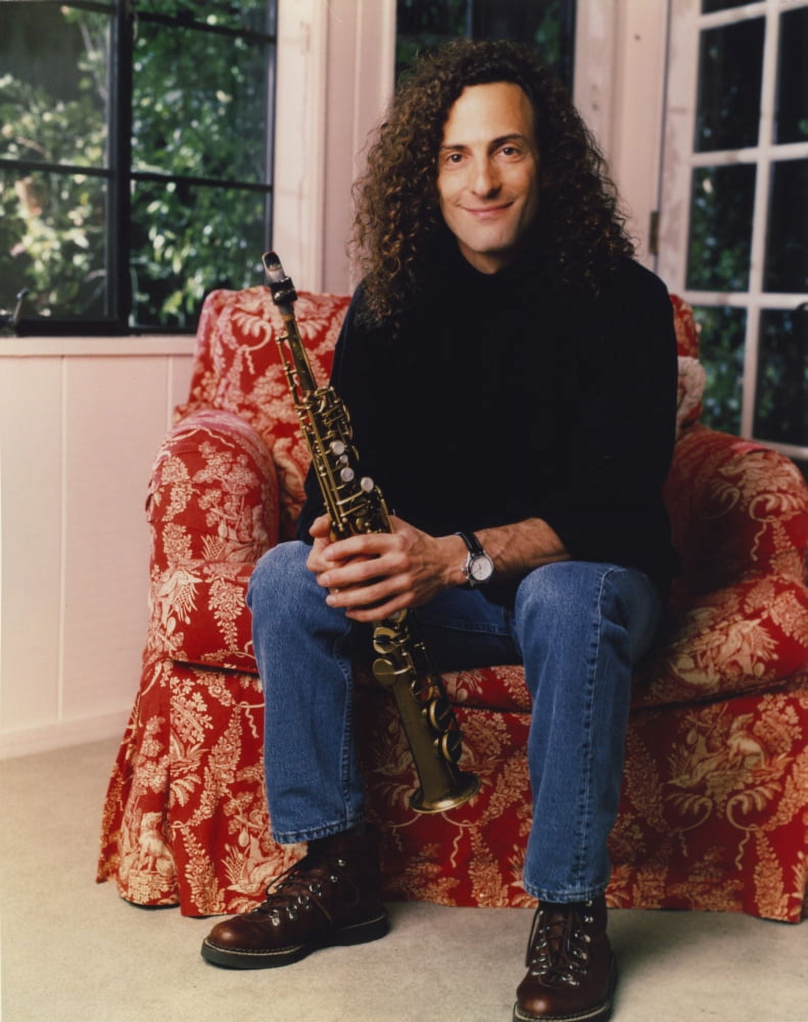 Kenny G Holding a Music Instrument With a smiling Pose Photo Print (24 ...