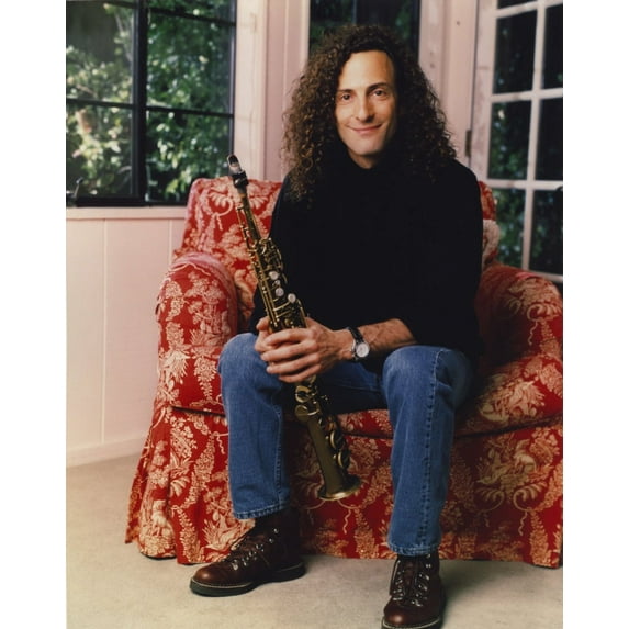 Kenny G Holding a Music Instrument With a smiling Pose Photo Print (8 x 10)