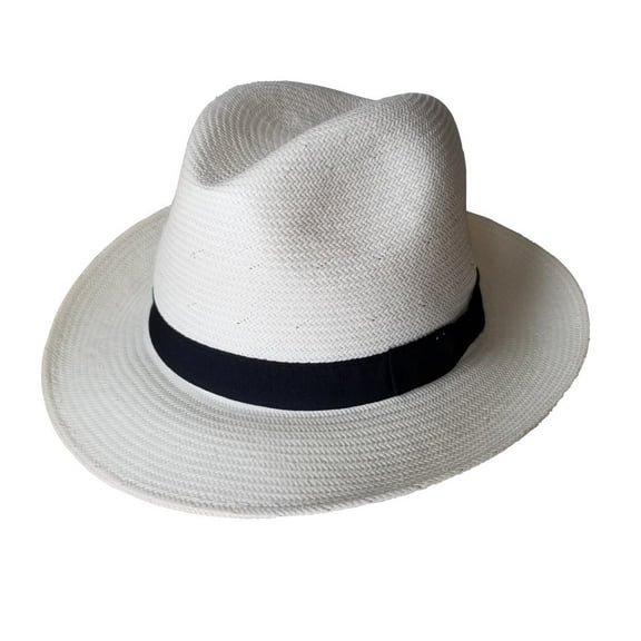 Kenny K Fedora, Classic Panama Style Hat, 100% 3-bu Toyo, Elegant and Tasteful PAN53 (Ivory, Medium)