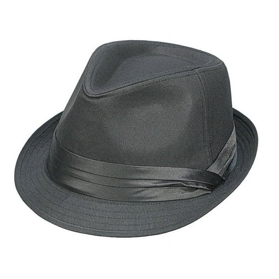 Kenny K Fedora Hat Great For Tuxedo, Weddings or Formal Events or Just a Night On The Town CH707 (Black Hat / Black Band,XX-Large)