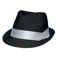 thumbnail image 1 of Kenny K Fedora Hat Great For Tuxedo, Weddings or Formal Events or Just a Night On The Town CH707 (Black Hat / White Band,XX-Large), 1 of 1
