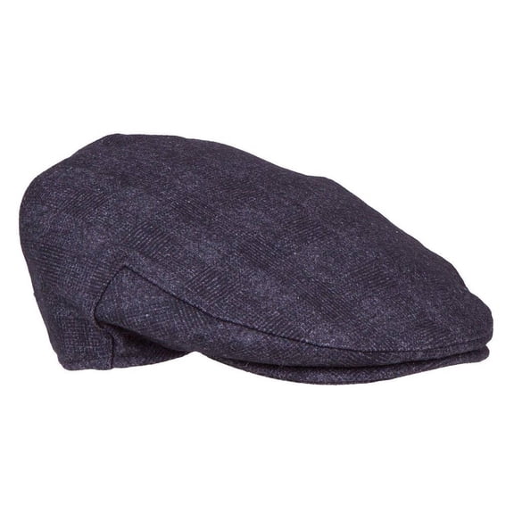 Kenny K Flat Cap Hat for Newsboy Driving Fisherman Golf Ivy Gastby Cabbie FC200 Wool Blend, Lined (Black Plaid A, L/XL)