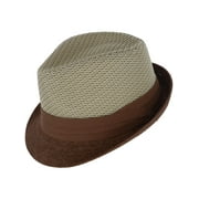 Kenny K  Two Tone Fedora with Pleated Band (Men)