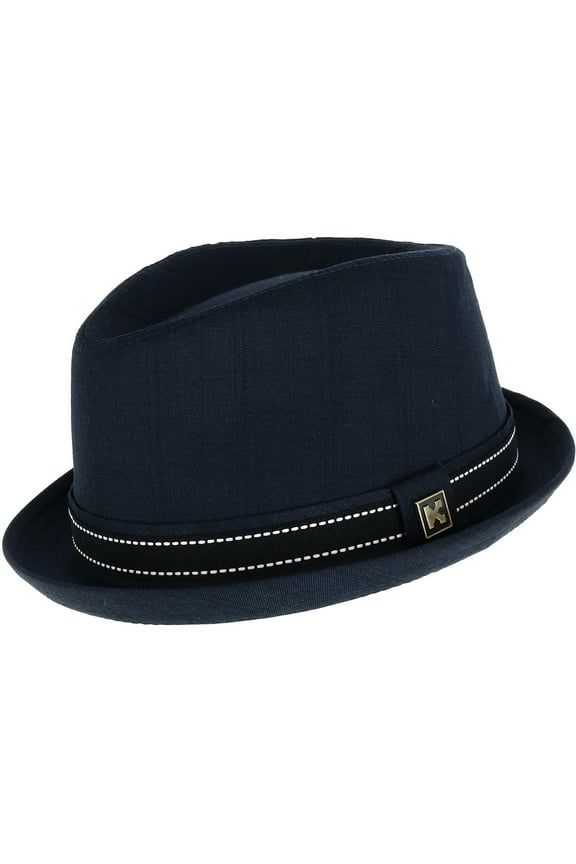 Upturned Brim Fedora with Hatband (Men)