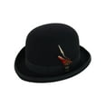 thumbnail image 1 of Kenny K  Wool High Derby Hat with Grosgrain Hatband (Men), 1 of 5
