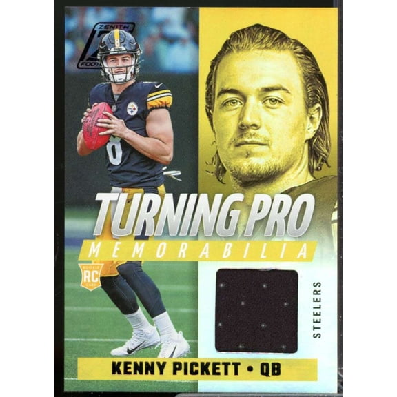 Kenny Pickett Card 2022 Zenith Turning Pro Memorabilia Rookie Jersey #1