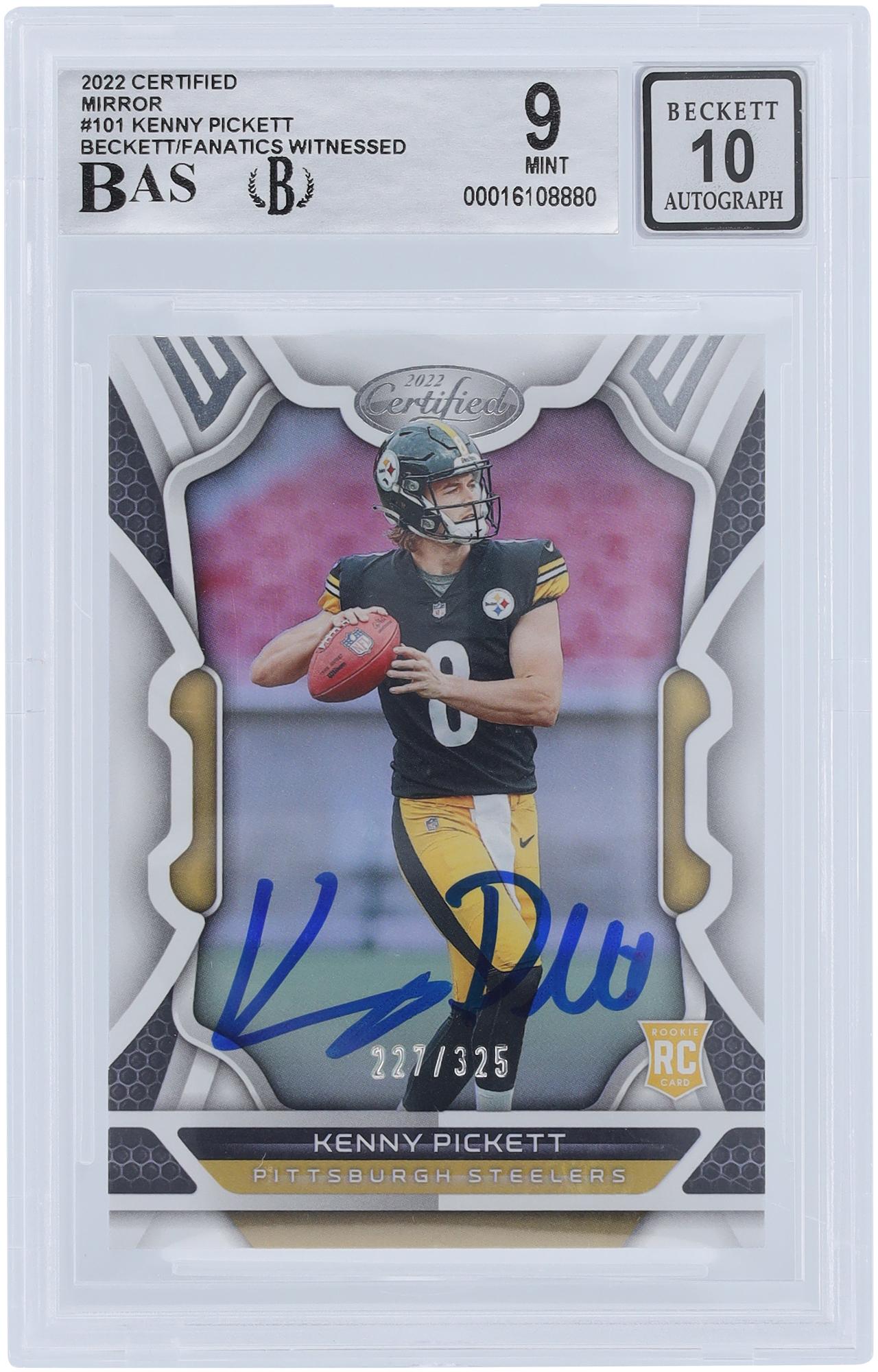 Kenny Pickett Pittsburgh Steelers Autographed 2022 Panini Certified