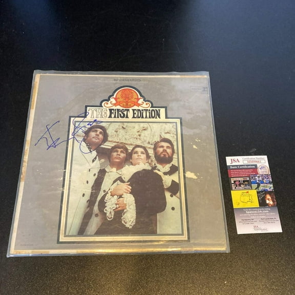 Kenny Rogers Signed Autographed The First Edition LP Record Album JSA COA