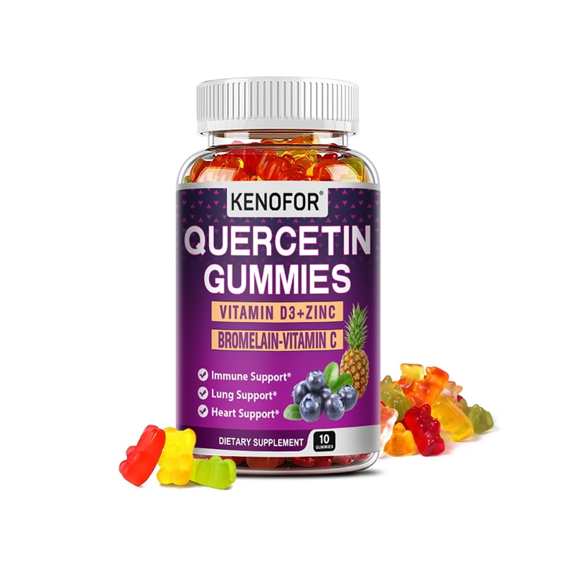 Kenofor Quercetin Gummies contain Vitamin D3 + Zinc to support