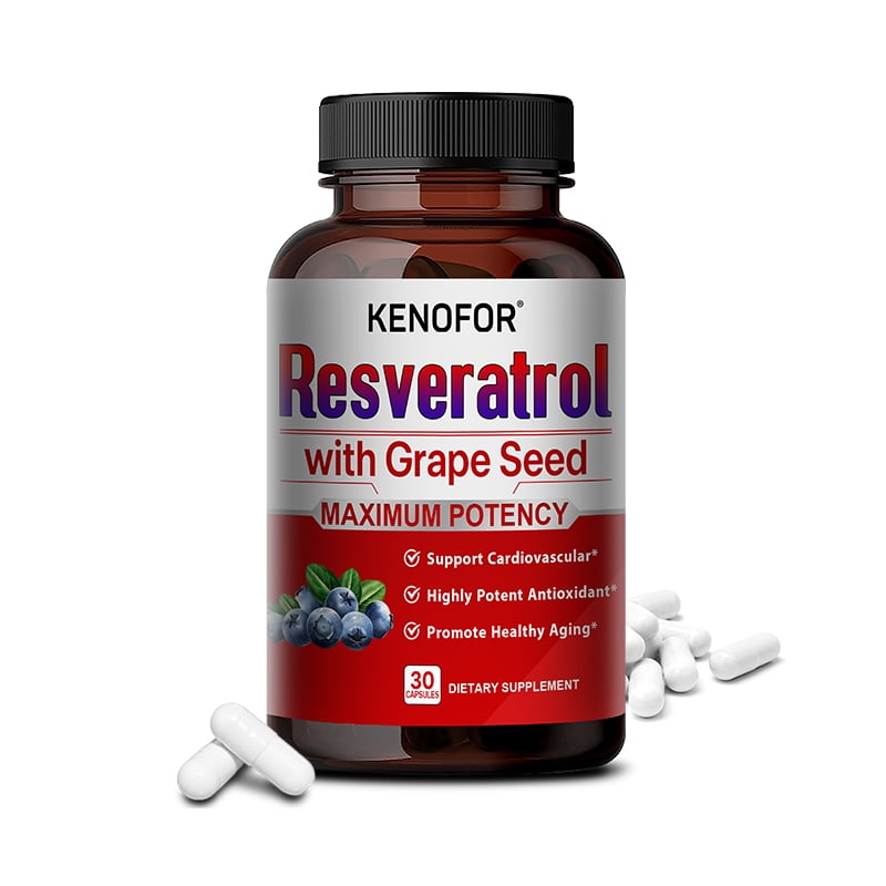 Kenofor Resveratrol and Grape Seed Extract Capsules Support