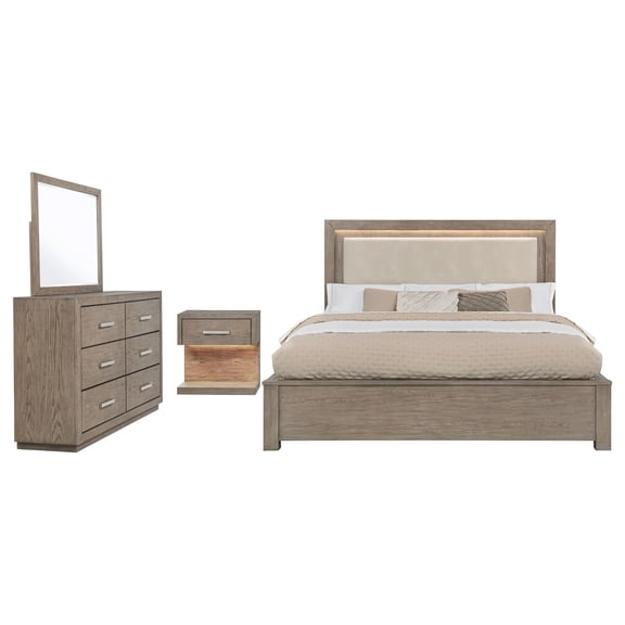 Kenora 4-piece California King Bedroom Set Barley Brown