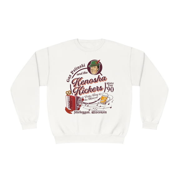 Kenosha Kickers the Polka King of the Midwest Unisex Crewneck Sweatshirt