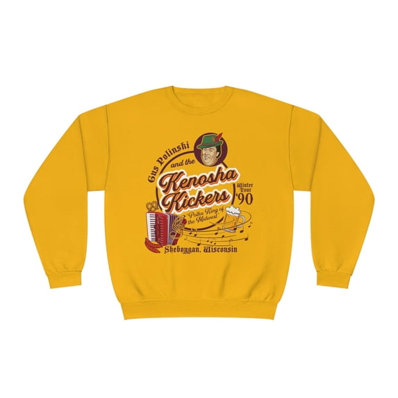 Kenosha Kickers the Polka King of the Midwest Unisex Crewneck Sweatshirt