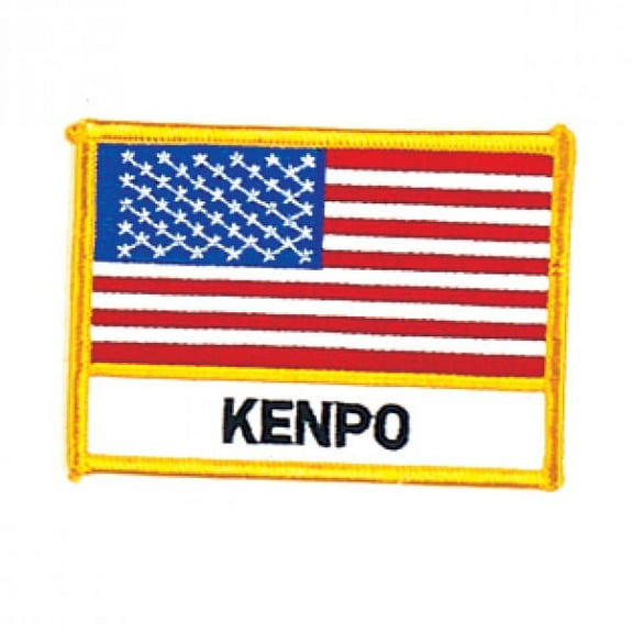 Kenpo Karate USA Flag Patch, 4"