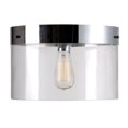 thumbnail image 1 of Kenroy Home Capri 1-Light Flush Mount Lamp, Clear/Silver, 1 of 2