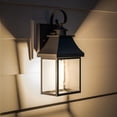 thumbnail image 1 of Kenroy Home Classic Outdoor Wall Lantern, 14 Inch Height, Sandy Black Powder Coated Steel, Clear Seeded Glass Panels, Edison Bulb Compatible, Easy Installation, 1 of 8