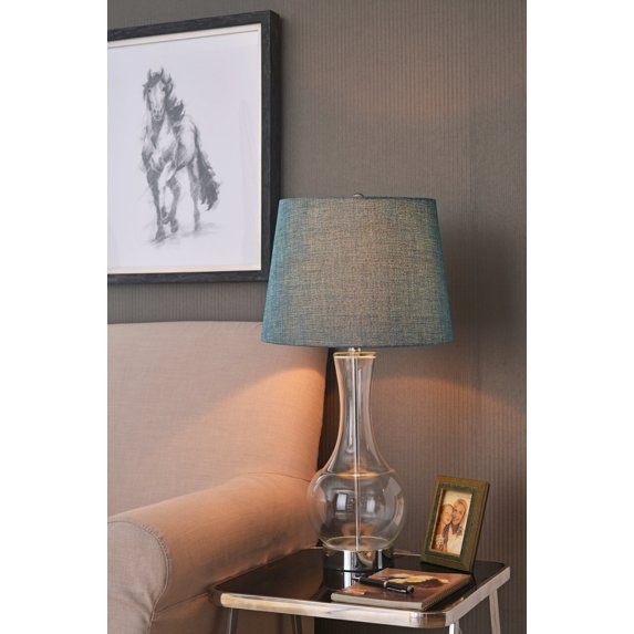 Kenroy Home Decanter Table Lamp, Clear Glass