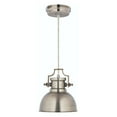 thumbnail image 1 of Kenroy Home Nautilus 1-Light Mini Pendant, Antique Nickel, 1 of 2