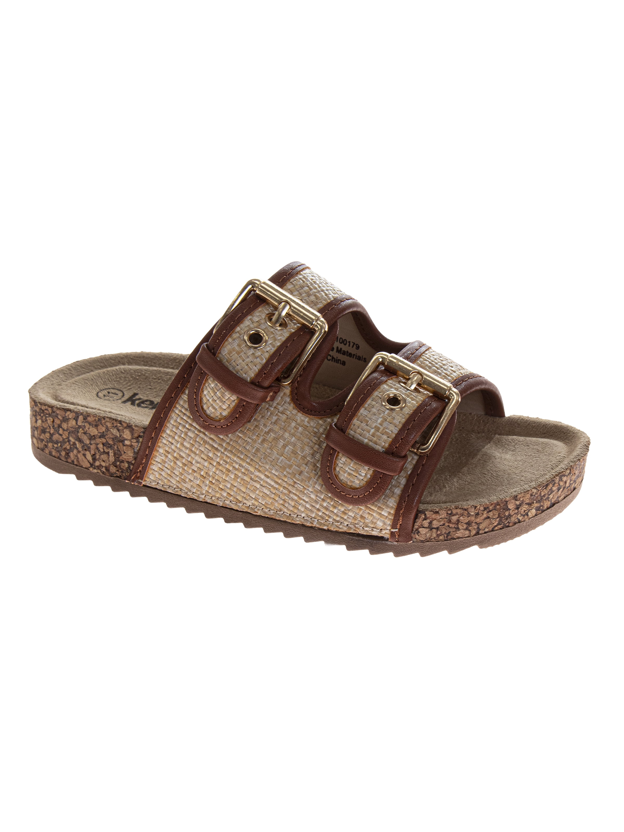 Kensie Girls Little and Big Girls Woven Footbed Sandals