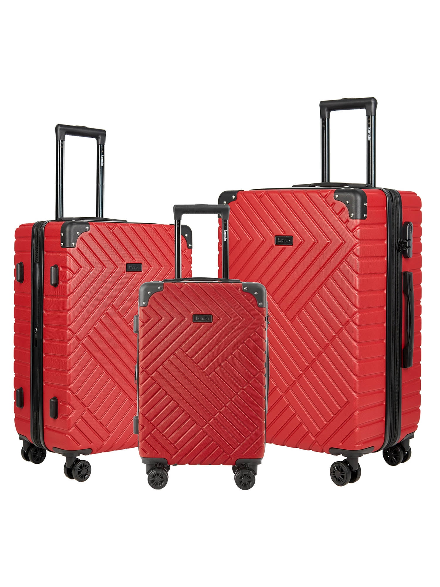 KEN.&　Y-3 2way BAG Kensie 3 Pc. Hardside Expandable Luggage Set, Red - Walmart.com