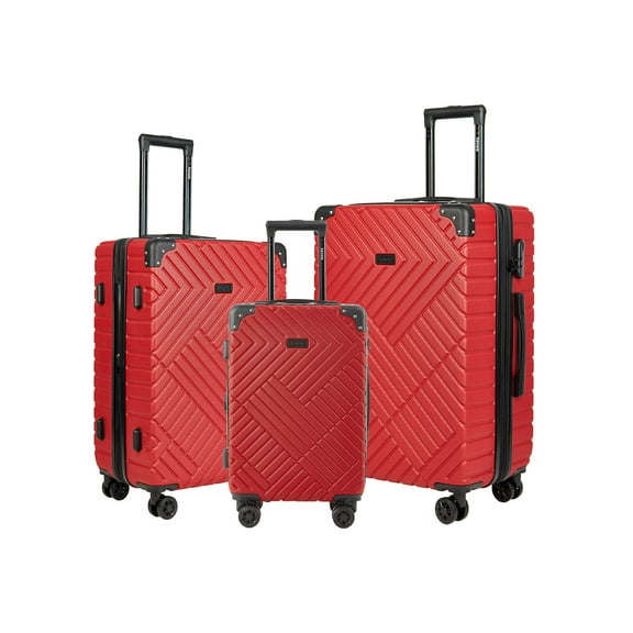 Kensie 3 Pc. Hardside Expandable Luggage Set, Red