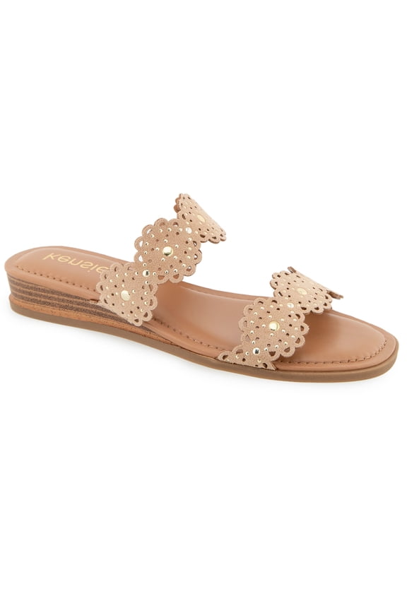 Women's Autumn Scalloped Wedge Flat Sandal