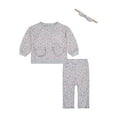 thumbnail image 1 of Kensie Baby Girl 3 Piece Fleece Rib Pant Set, Sizes 0-9 Months, 1 of 3