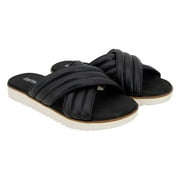 Kensie Dream Womens Size 6, Cross Band Sandal, Black NEW Ships without box