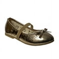 thumbnail image 1 of Kensie Girl Ballerinas Low Heel Girls Shoes - Gold, 8, 1 of 6