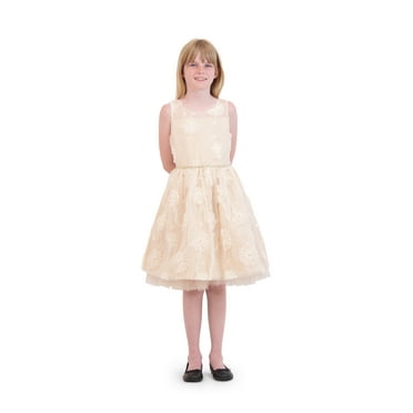 Kensie Girl Champagne Soutache Dress, Sizes 4-16
