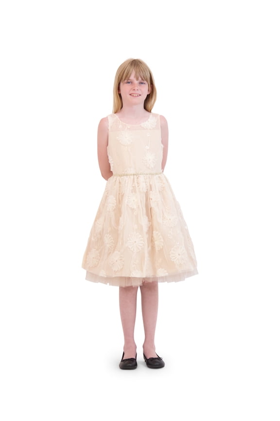 Champagne Soutache Dress, Sizes 4-16
