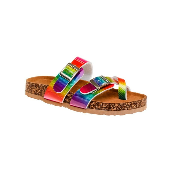Kensie Girl Colorful Footbed Sandals (Little Kid Sizes) - Multicolored, 2