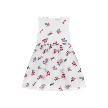 Kensie Girl Embroidered Flutter Sleeve Dress, Sizes 4-16