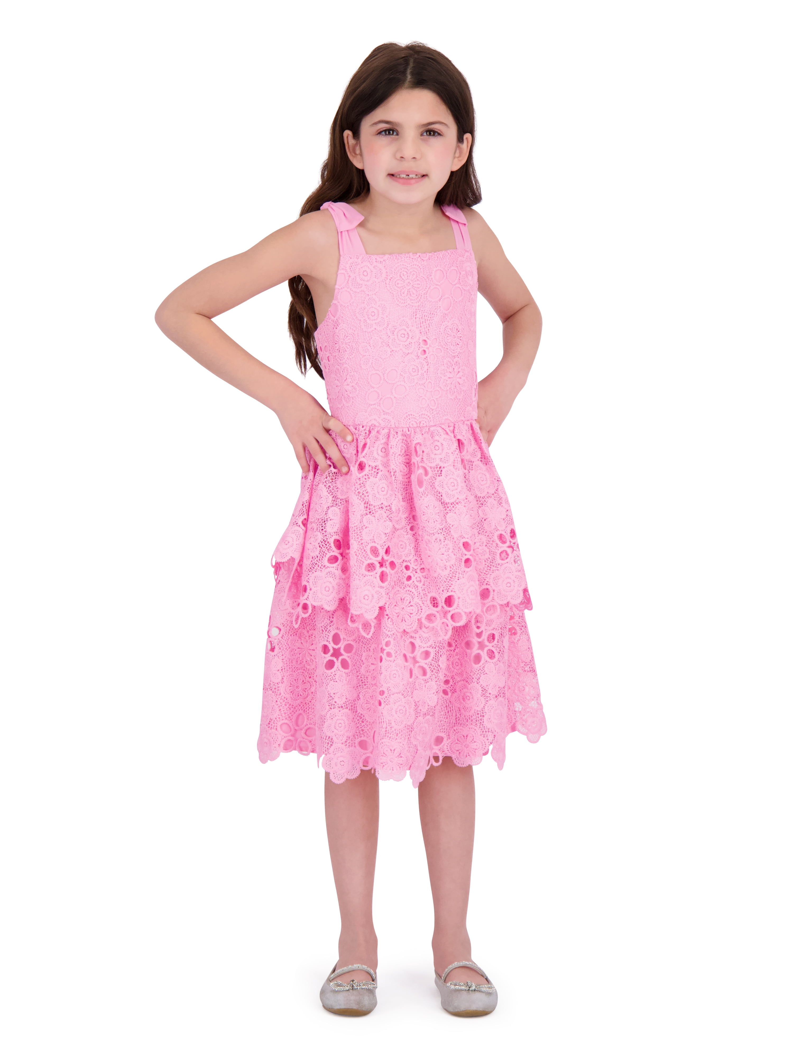 Kensie Girl Floral Lace Sleeveless Dress, Sizes 4-16 - Walmart.com